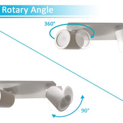 Surface Mounted Adjustable LED Spotlight in White for 2 Phase GU10 - Flood & Spot Lights - Downlights