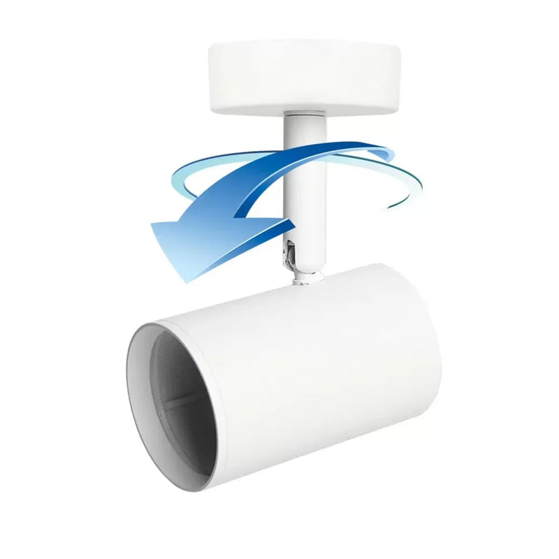Surface Mounted Adjustable LED Spotlight in White for Single Phase GU10 - Flood & Spot Lights - Downlights