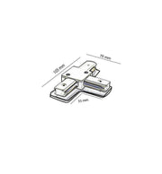 T-shaped Connector Black for Single Phase REINFORCED LED Track - Track Lighting Accessories - Track Lighting