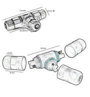 T Waterproof Cable Connector - IP68 for professional installations - Electronics Component Connectors - Accessories