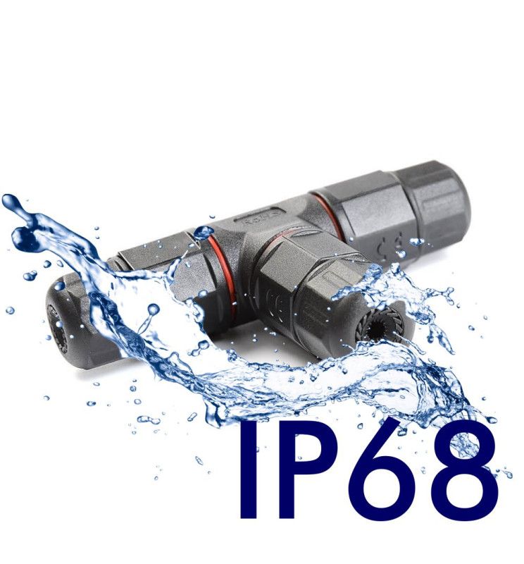 T Waterproof Cable Connector - IP68 for professional installations - Electronics Component Connectors - Accessories