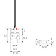 Transparent Connector for COB and SMD LED Strip 1m x 10mm - Lighting Accessories - Accessories