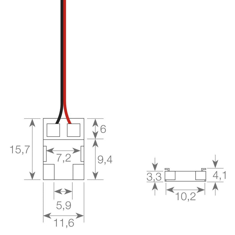 Transparent Connector for COB and SMD LED Strip 10mm - LED Accessories