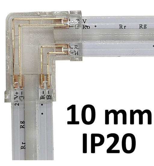 Union Connector L for COB LED Strips RGB 10mm IP20 - Electronics Component Connectors - Accessories