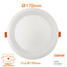 16W Round LED Downlight with OSRAM Chip UGR17 and 3 CCT - LED