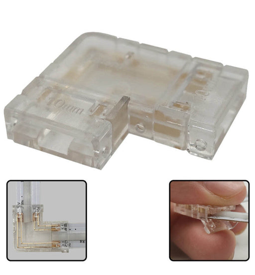 Union Connector L for COB LED Strips RGB 10mm IP20 - LED Strip Connector