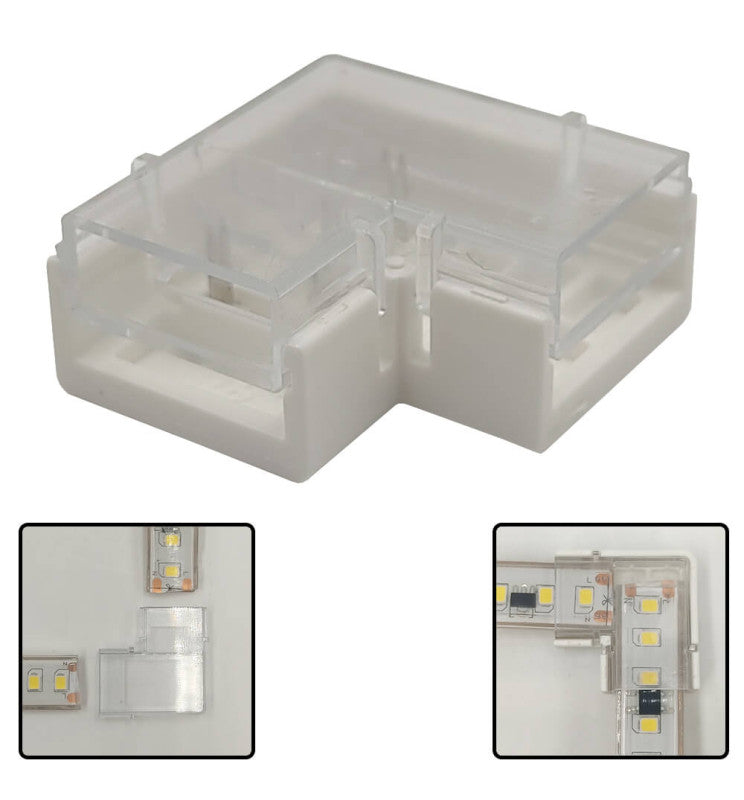 Union L Connector for COB - SMD LED Strips 10mm IP65 - Electronics Component Connectors - Accessories