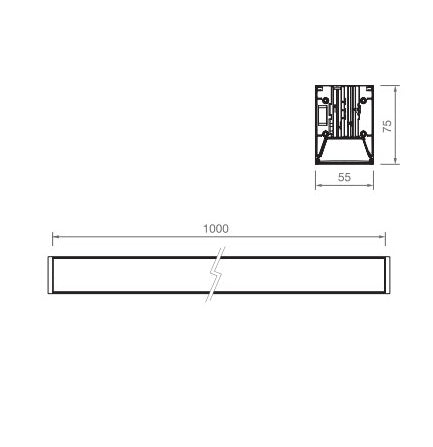 VERSA BLACK Linear LED module 3CCT