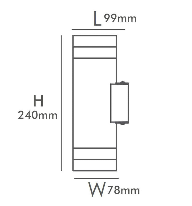 18W Bidirectional LED Wall Light SOLNA CCT IP65