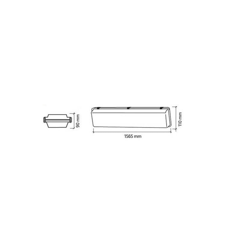 Waterproof Housing for Two LED Tubes 150cm IP65 - LED Batten